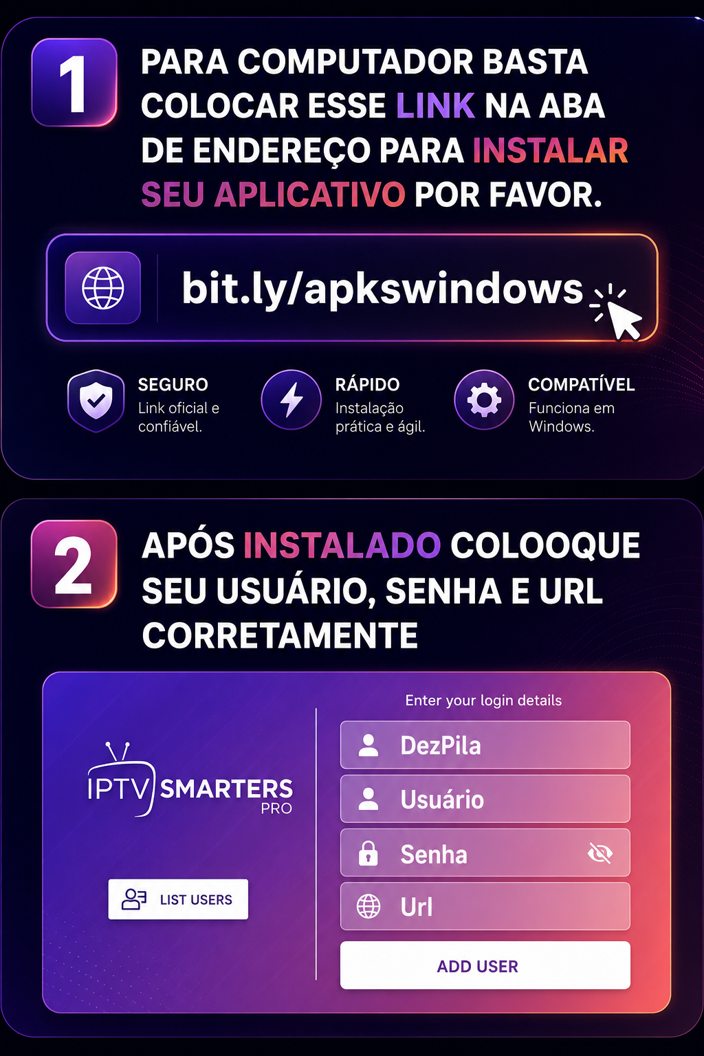 Iptv Smart Player PC — Passo 2