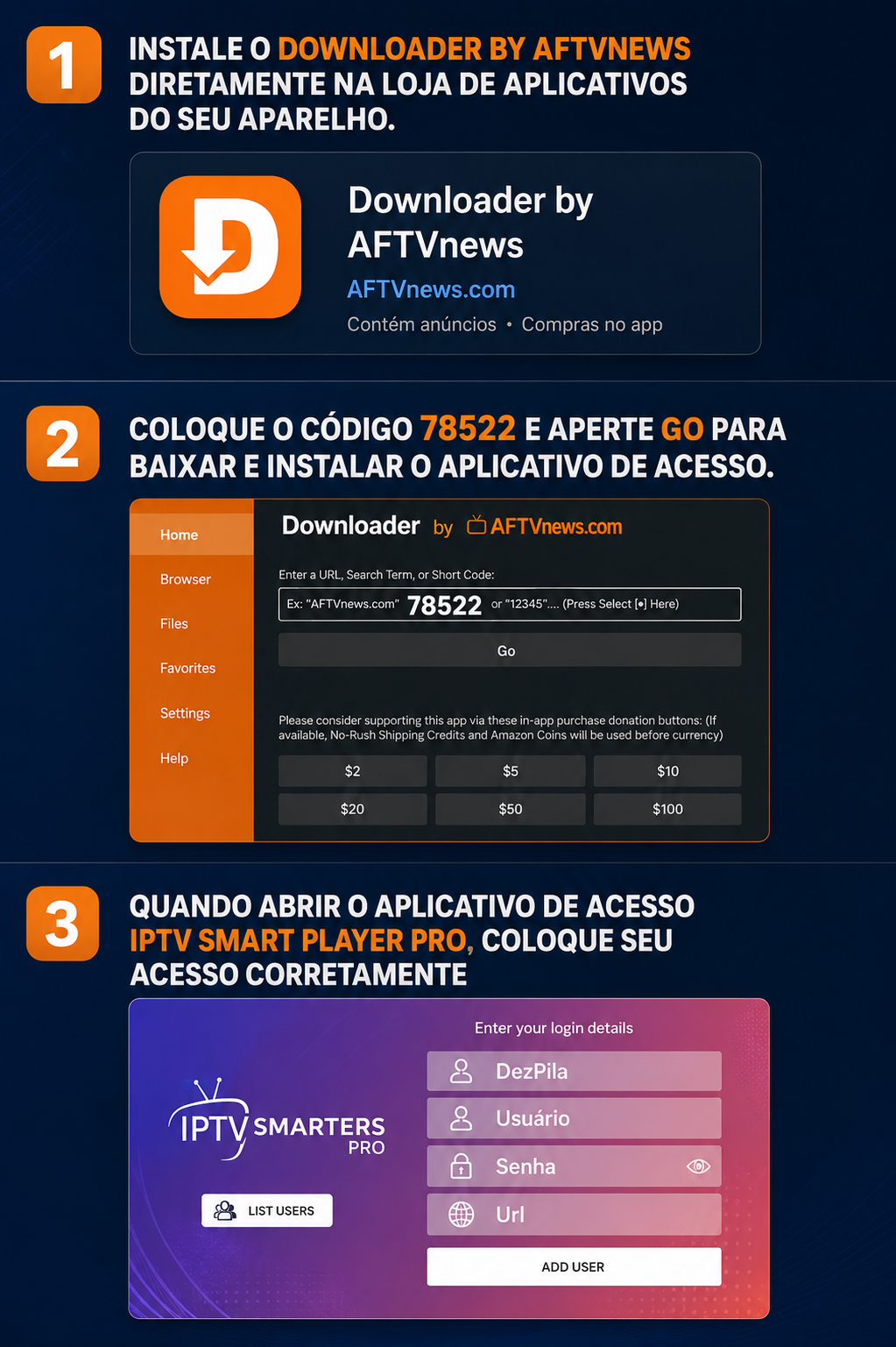 Iptv Smart Player — Passo 2