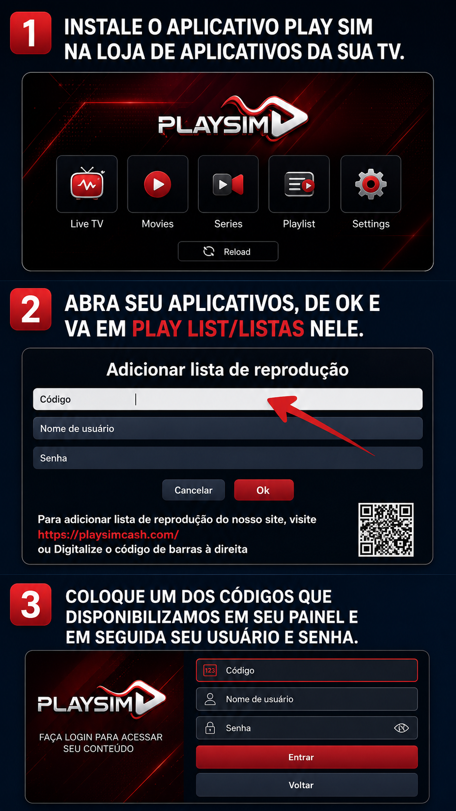 Play Sim — Passo 2