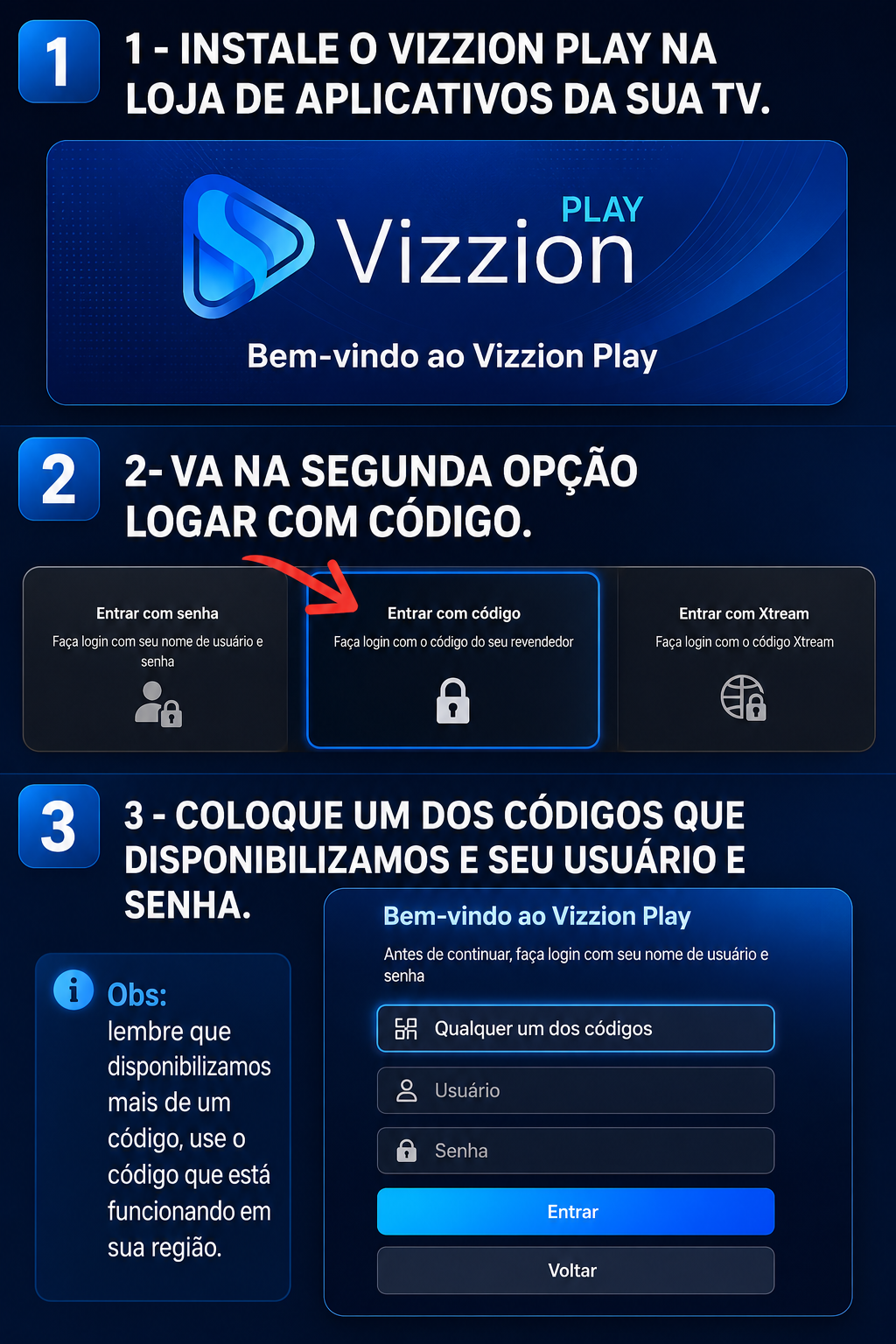 Vizzion Play — Passo 1